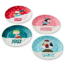 Load image into Gallery viewer, Peanuts® Wintertime Fun Appetizer Plates, Set of 4
