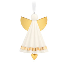 Load image into Gallery viewer, Small White and Gold Angel Keepsake Ornament
