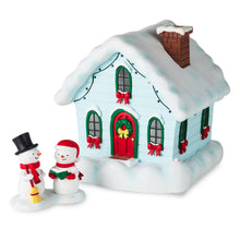 Load image into Gallery viewer, Magic Snowman Village Musical Christmas House and Carolers Tabletop Decorations With Light, Set of 2
