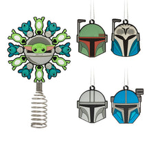 Load image into Gallery viewer, Mini Star Wars: The Mandalorian™ Hallmark Tree Topper and Ornaments, Set of 5
