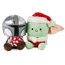 Load image into Gallery viewer, Better Together Star Wars™ The Mandalorian™ and Grogu™ Holiday Magnetic Plush Pair, 5&quot;
