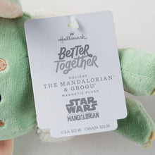 Load image into Gallery viewer, Better Together Star Wars™ The Mandalorian™ and Grogu™ Holiday Magnetic Plush Pair, 5&quot;
