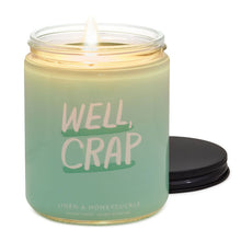 Load image into Gallery viewer, Well, Crap Linen and Honeysuckle Scented Jar Candle, 7 oz.

