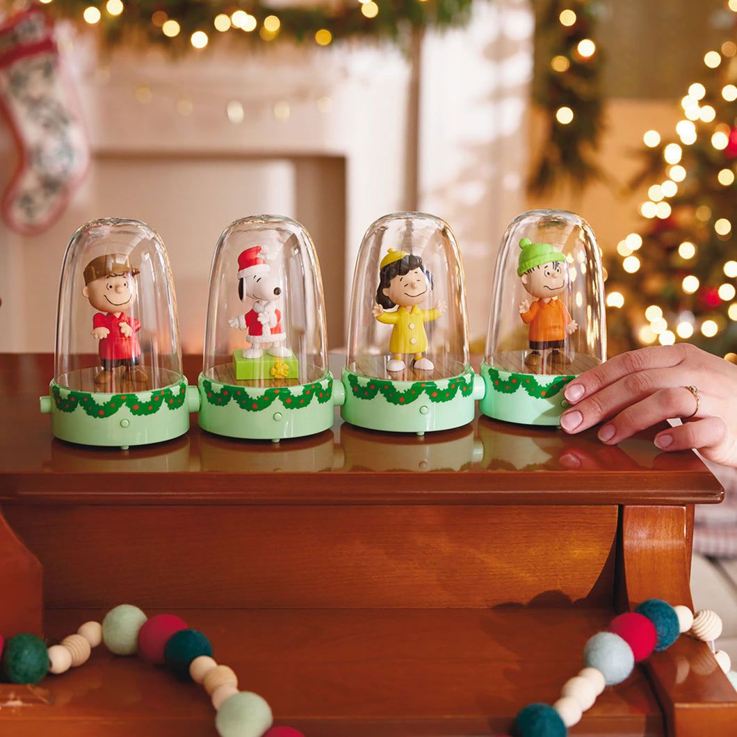 Peanuts Christmas Tappers Musical Dancing Figurines Set of 4