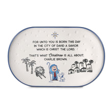 Load image into Gallery viewer, Peanuts® Linus Nativity Speech Oval Platter, 14.75&quot; L
