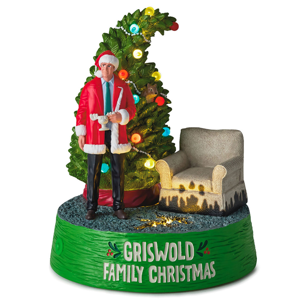 Light-Up Clark Griswold, Tree and Chair Figurine