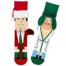Load image into Gallery viewer, National Lampoon&#39;s Christmas Vacation™ Clark and Eddie Novelty Socks, 2 Pair
