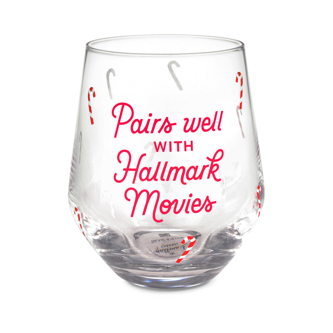 Hallmark Channel Pairs Well With Hallmark Movies Stemless Wine Glass, 14.5 oz.