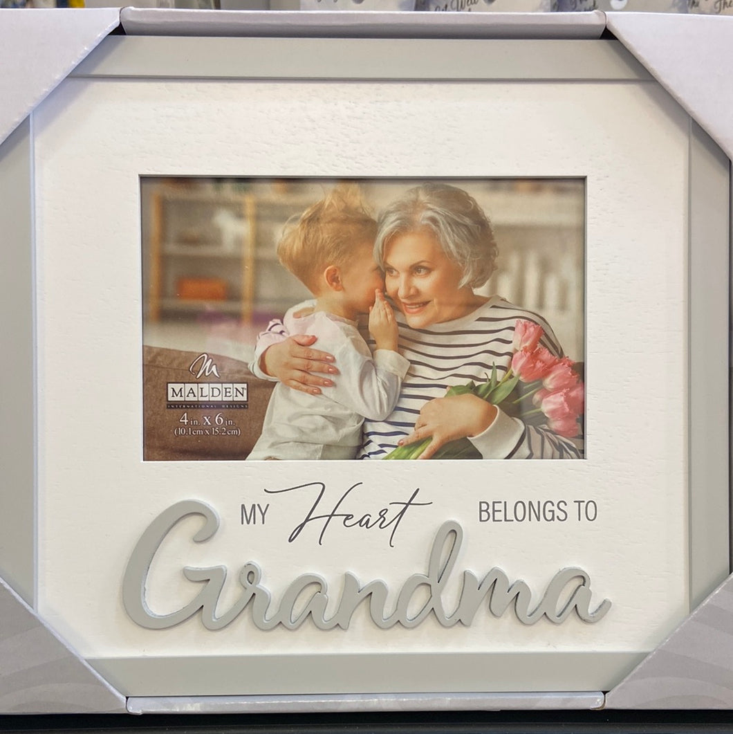 Malden my Heart Belongs to grandma Picture Frame, 4x6