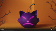 Load and play video in Gallery viewer, Halloween Cat-itude Ornament With Light and Sound
