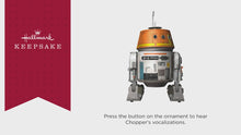 Load and play video in Gallery viewer, Star Wars: Ahsoka™ Chopper™ Ornament With Sound
