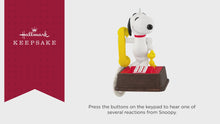 Load and play video in Gallery viewer, Peanuts® 75th Anniversary Hello, Snoopy! Ornament With Sound
