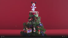 Load and play video in Gallery viewer, Mini The Peanuts® Gang Dancing Snoopy ShowToppers Musical Tree Topper With Light, 4"
