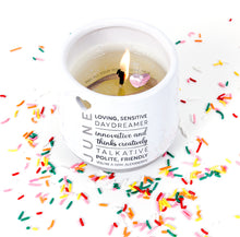 Load image into Gallery viewer, June - 11 oz - 100% Soy Wax Reveal Candle with Birthstone Scent: Tranquility
