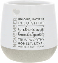 Load image into Gallery viewer, November - 11 oz - 100% Soy Wax Reveal Candle with Birthstone Scent: Tranquility  NEW!
