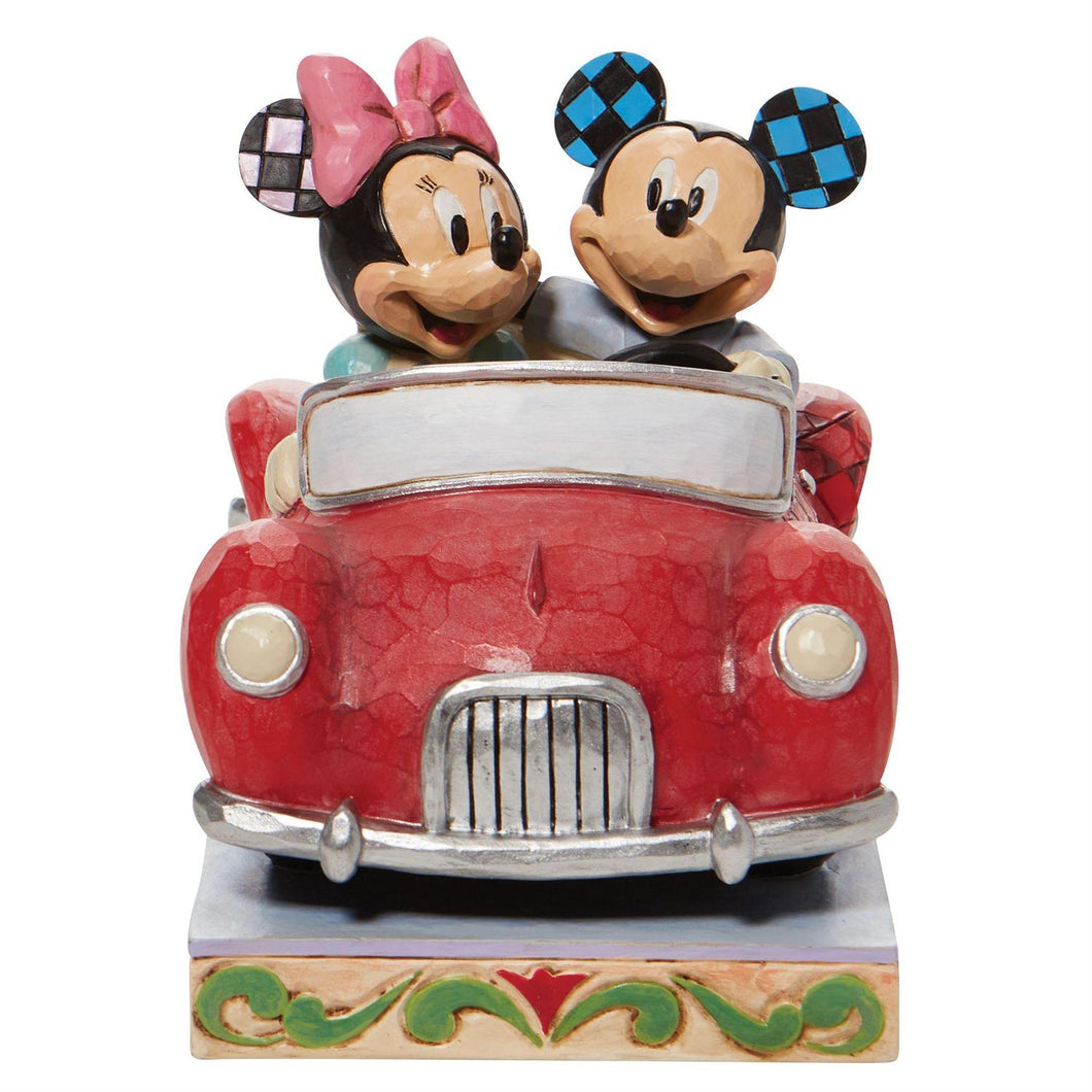 Jim Shore Disney Traditions Minnie and Mickey in Car