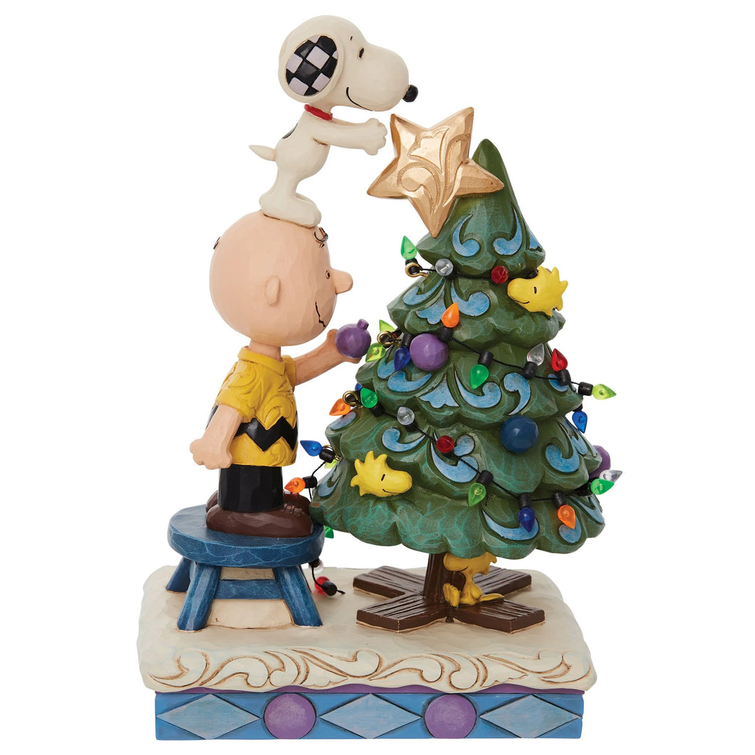 Charlie Brown & Snoopy Decorating Tree