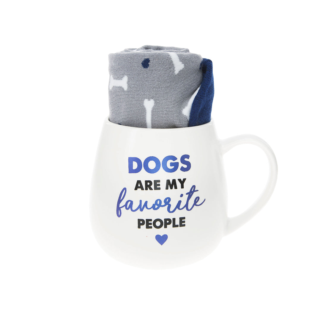 Dogs are my favorite people - 15.5 oz Mug and Sock Set