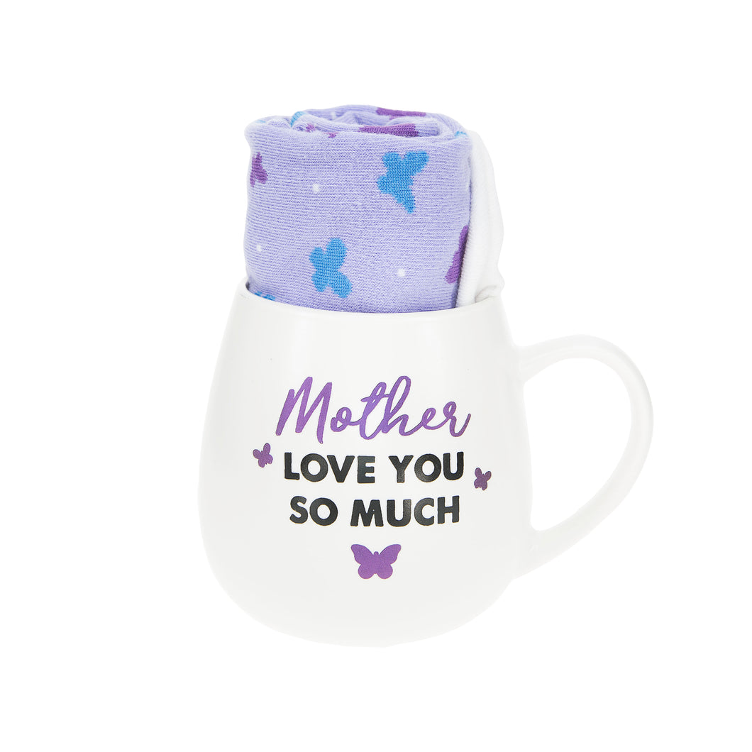 Mother love you so much - 15.5 oz Mug and Sock Set