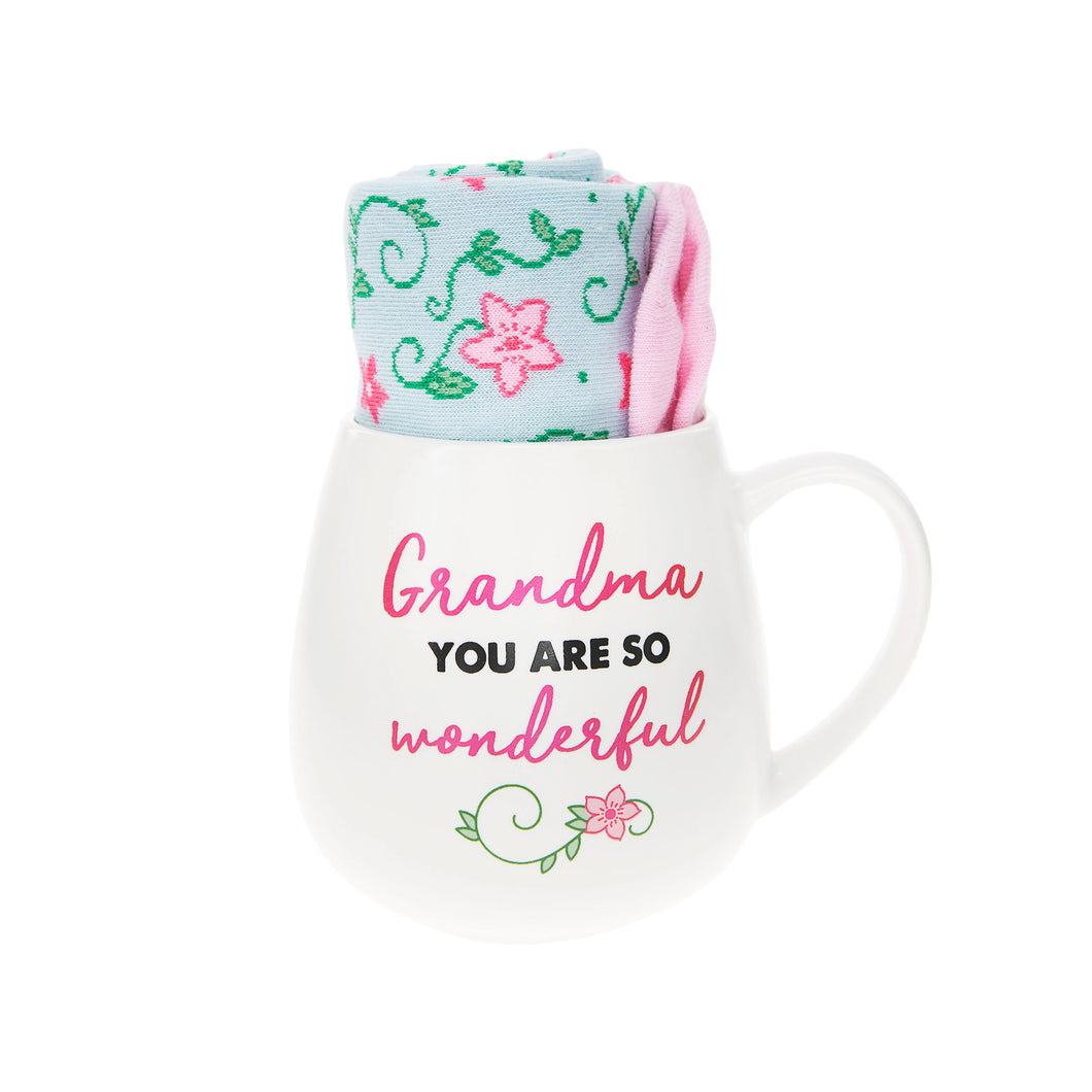 Grandma you are so wonderful - 15.5 oz Mug and Sock Set