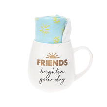 Load image into Gallery viewer, Friends brighten your day - 15.5 oz Mug and Sock Set
