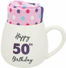 Load image into Gallery viewer, Happy 50th birthday- 15.5 oz Mug and Sock Set
