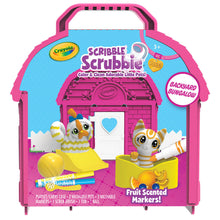 Load image into Gallery viewer, Crayola Scribble Scrubbie Pets Backyard Bungalow Coloring Set
