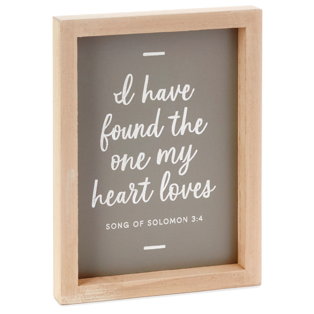 Found the One My Heart Loves Quote Sign, 5.8x7.8