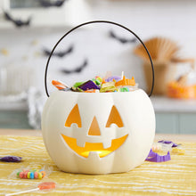 Load image into Gallery viewer, Jack-o&#39;-Lantern Candy Dish With Light

