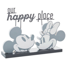 Load image into Gallery viewer, Disney Mickey and Minnie Our Happy Place Quote Sign

