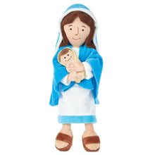 Load image into Gallery viewer, Mother Mary Holding Baby Jesus Stuffed Doll, 12.75&quot;
