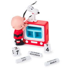 Load image into Gallery viewer, Peanuts® Charlie Brown and Snoopy TV Set Perpetual Calendar
