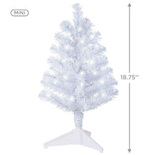 Load image into Gallery viewer, Miniature White Pre-Lit Christmas Tree, 18.75&quot;
