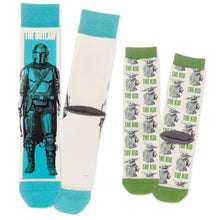 Load image into Gallery viewer, Star Wars: The Mandalorian™ and Grogu™ Adult and Child Novelty Crew Socks, Set of 2
