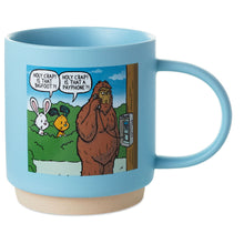 Load image into Gallery viewer, Chuck and Beans Big Foot Pay Phone Funny Mug, 16 oz.
