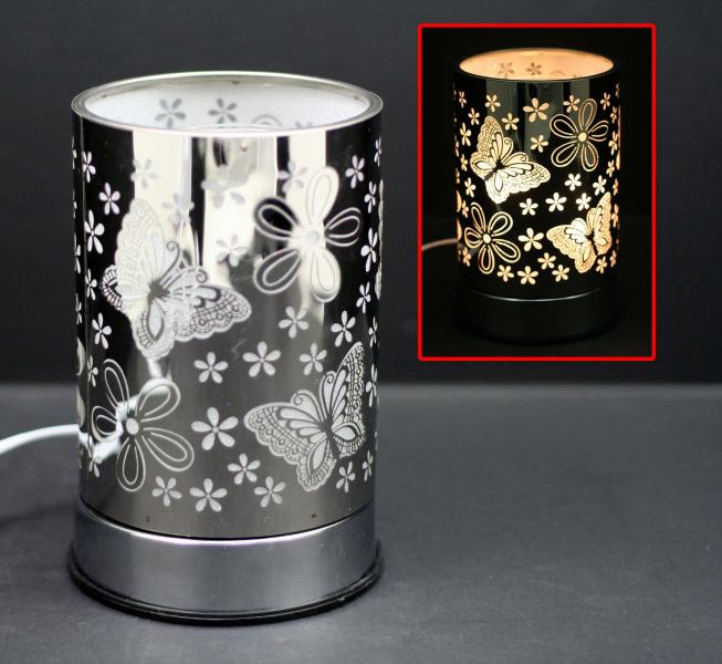 Touch Sensor Lamp – Silver Butterfly w/ Scented Oil Holder