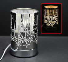 Load image into Gallery viewer, Touch Sensor Lamp – Silver Garden w/ Scented Oil Holder
